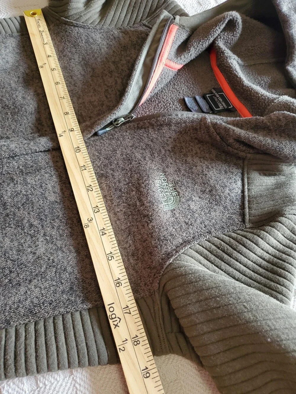 The North Face Indi 2 Hoodie Parka Fleece Jacket Taupe Small